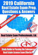 2019 California Real Estate Exam Prep Questions  Answers   Explanations Book PDF