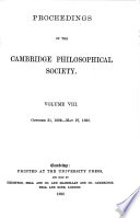 Proceedings of the Cambridge Philosophical Society