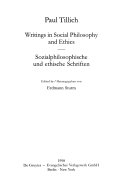 Main Works: Writings in social philosophy and ethics