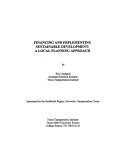Financing and Implementing Sustainable Development