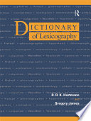 Dictionary of Lexicography PDF Book By R. R. K. Hartmann,Gregory James