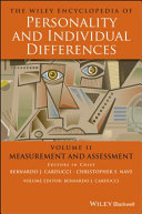 The Wiley Encyclopedia of Personality and Individual Differences  Measurement and Assessment