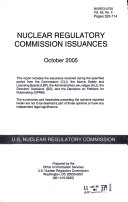 Nuclear Regulatory Commission Issuances