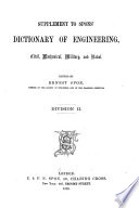 Supplement to Spons   dictionary of Engineering  Civil  Mechanical  Military  and Naval Book