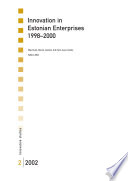 Innovation in Estonian Enterprises 1998   2000