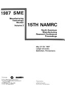 15th NAMRC Book