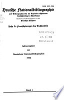 Deutsche Nationalbibliographie und Bibliographie des im Ausland erschienenen deutschsprachigen Schrifttums