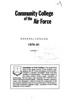 Community College of the Air Force General Catalog