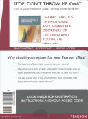Characteristics Of Emotional And Behavioral Disorders Of Children And Youth Pearson Etext Access Card