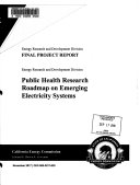 Public Health Research Roadmap on Emerging Electricity Systems