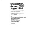 Chemigation, January 1970-August 1986