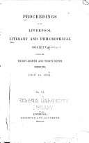 Proceedings of the Liverpool Literary and Philosophical Society