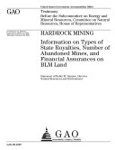 Hardrock Mining: Information on Types of State Royalties, Number of Abandoned Mines, and Financial Assurances on BLM Land