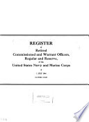 Register of Retired Commissioned and Warrant Officers, Regular and Reserve, of the United States Navy and Marine Corps