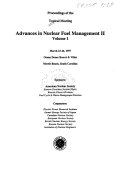 Advances in Nuclear Fuel Management II