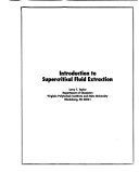 Introduction to Supercritical Fluid Extraction