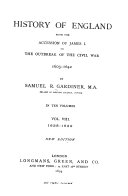 History of England from the Accession of James I. to the Outbreak of the Civil War, 1603-1642: 1635-1639