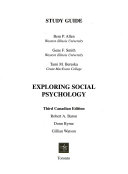 Exploring Social Psychology Book