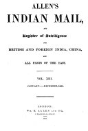 Allen's Indian Mail and Register of Intelligence for British & Foreign India, China, & All Parts of the East