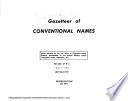 Official Standard Names Approved by the United States Board on Geographic Names