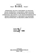 Boletím Internacional de Bibliografie Sobre Educação