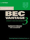 Cambridge BEC Vantage 3  Self Study Pack  Student s Book  Audio CD 