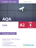 AQA A2 Law Student Unit Guide New Edition  Unit 4  Section C  Concepts of Law