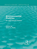 Environmental Policies  Routledge Revivals 