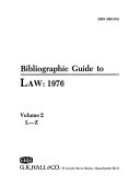 Bibliographic Guide to Government Publications