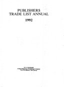 Publishers Trade List Annual  1992 Book PDF