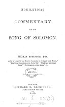 Homiletical commentary on the Song of Solomon