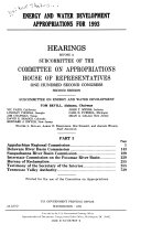 Energy and Water Development Appropriations for 1993: Appalachian Regional Commission