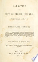 Narrative of the Life of Moses Grandy Book