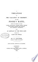 A Treatise on the Valuation of Property for the Poor's Rate