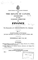 Proceedings of the Standing Committee on Finance
