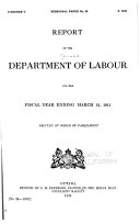 Report of the Department of Labour for the Year Ended    