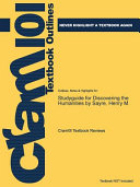 Studyguide for Discovering the Humanities by Sayre  Henry M  Book