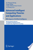 Advanced Intelligent Computing Theories and Applications  With Aspects of Artificial Intelligence