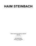 Haim Steinbach Book
