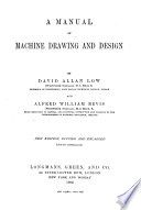 A Manual of Machine Drawing and Design Book