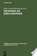 Meaning as Explanation PDF Book By Ellen Contini-Morava,Barbara Sussman Goldberg,Robert S. Kirsner