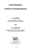 Grain Boundaries in Metals and Semiconductors