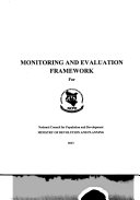 Monitoring and Evaluation Framework for National Council for Population and Development, Ministry of Devolution and Planning