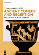 Pdf Ancient Comedy and Reception Telecharger