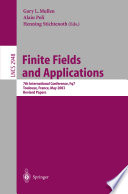 Finite Fields and Applications Book