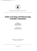Studies on Ecology and Palaeoecology of Benthic Communities