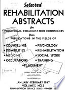 Selected Rehabilitation Abstracts for Vocational Rehabilitation Counselors ...