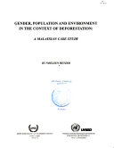 Gender, Population, and Environment in the Context of Deforestation
