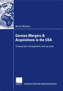 German Mergers   Acquisitions in the USA