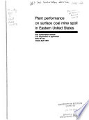 Plant Performance on Surface Coal Mine Spoil in Eastern United States